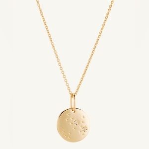 Zodiac Pendant Necklace
Sagittarius, Gold Vermeil, White Sapphire